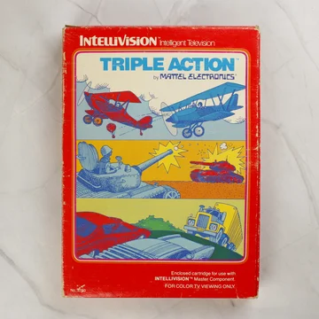 Triple Action Intellivision játék dobozának előlapja