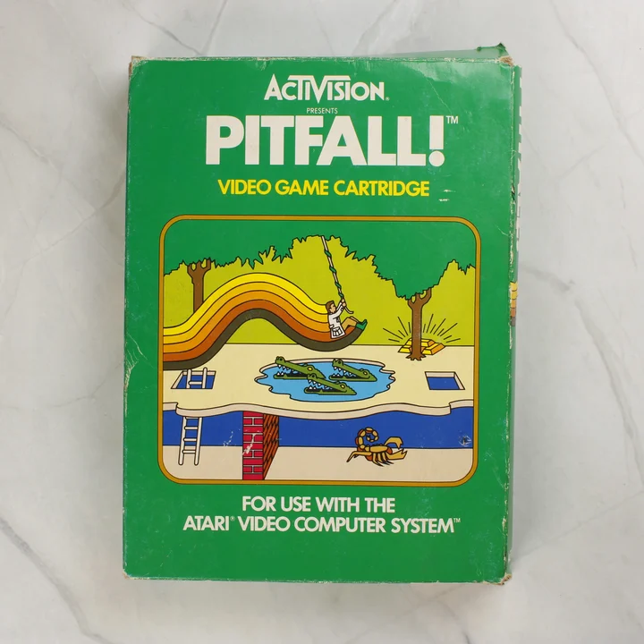 A Pitfall! videójáték zöld dobozának előlapja
