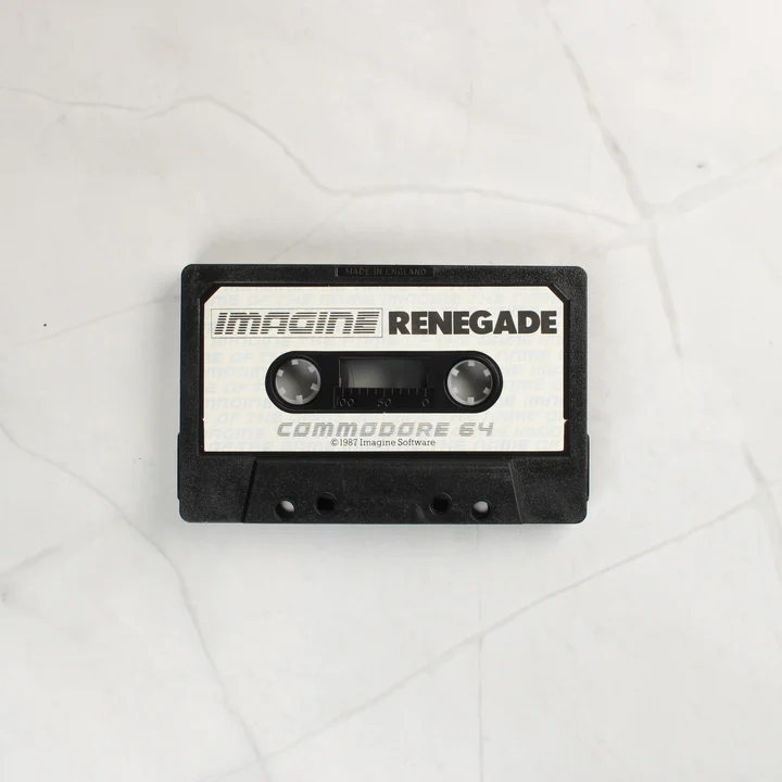 Renegade C64 kazetta Fekete Renegade szoftverkazetta Commodore 64-hez