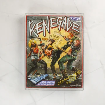 Renegade videójáték Commodore 64 kazetta tokban elölnézetből