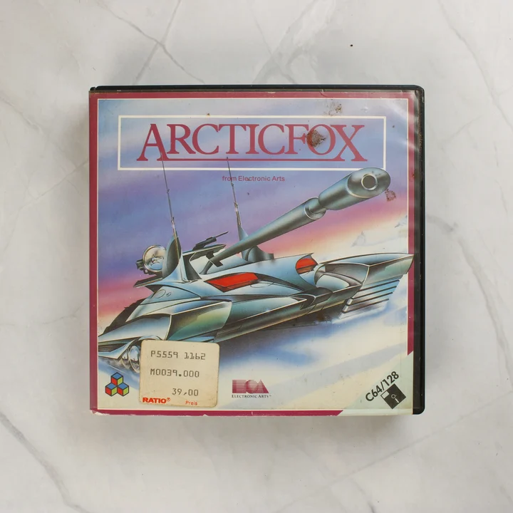 Arcticfox videójáték elülső borítója Commodore 64 platformra