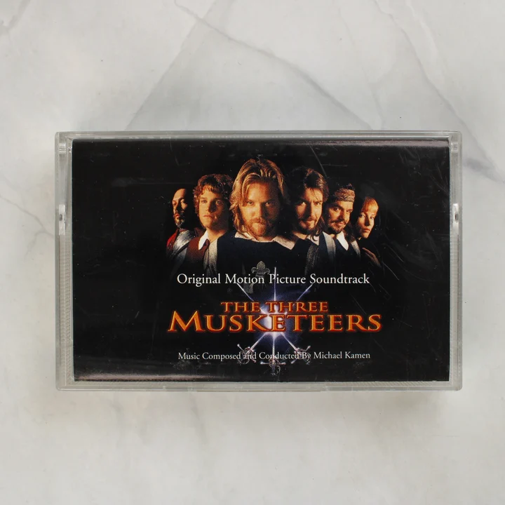 The Three Musketeers filmzene kazetta elölnézete a tokban