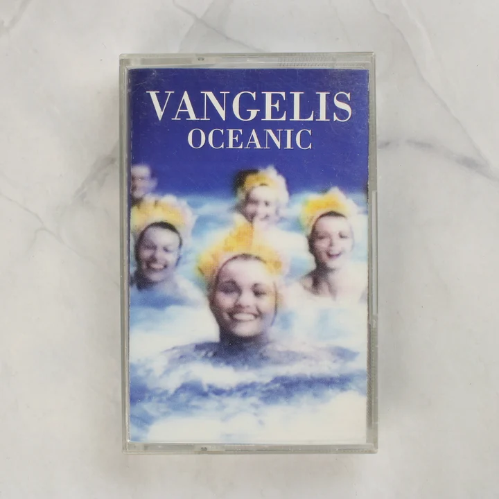 Vangelis Oceanic kazetta borító Vangelis Oceanic magnókazetta elölnézete a tokban
