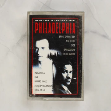Philadelphia filmzene magnókazetta elölnézete a tokban