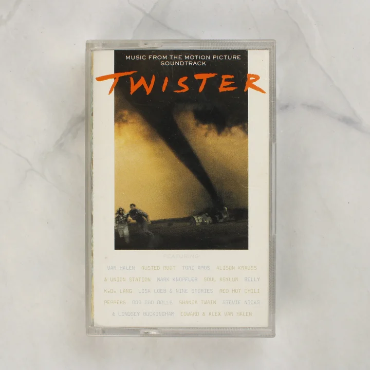 Twister filmzene magnókazetta elölnézete a tokban