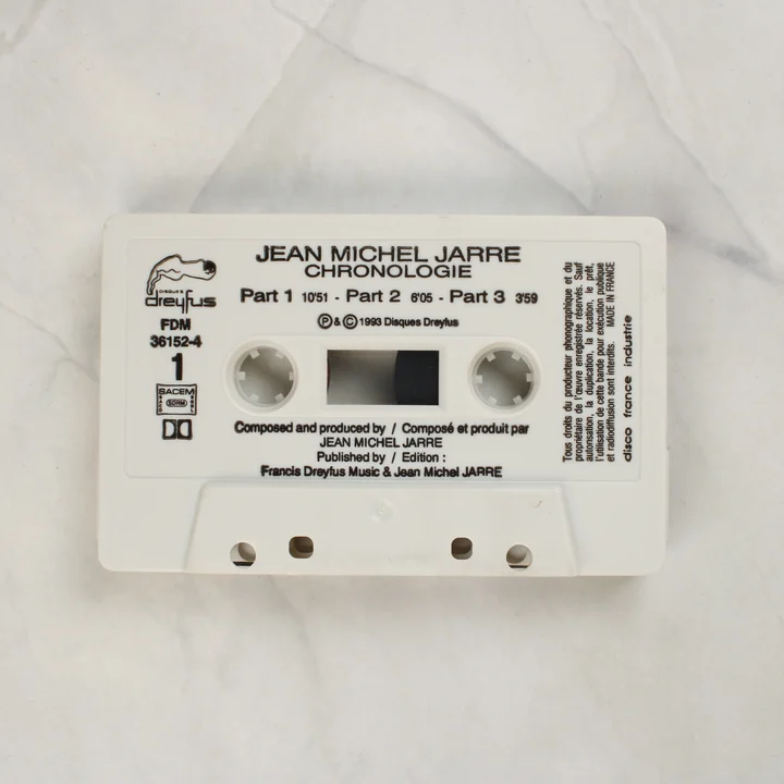 Fehér színű Jean-Michel Jarre Chronologie magnókazetta