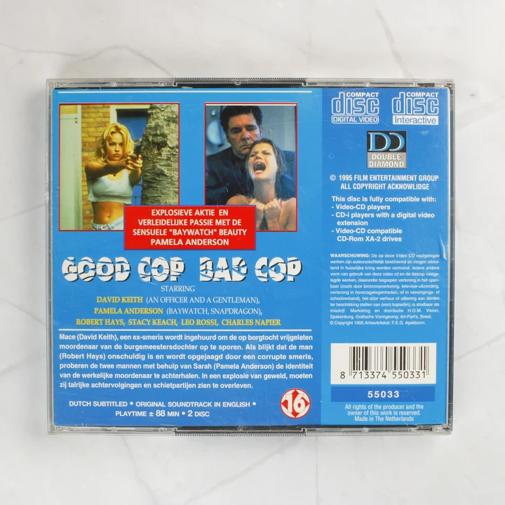 Good Cop Bad Cop Video-CD hátoldali borítója vonalkóddal