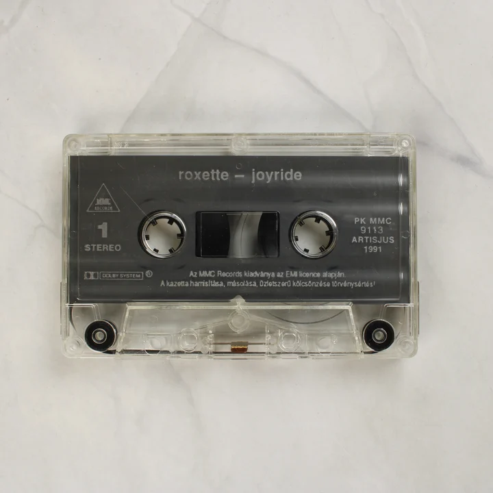 Roxette Joyride fekete magnókazetta közelről