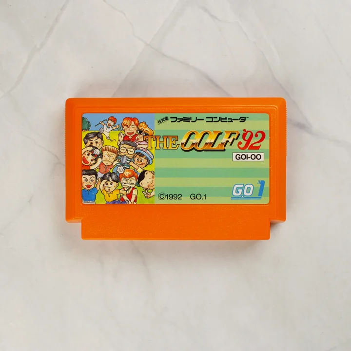 The Golf '92 narancssárga Famicom cartridge