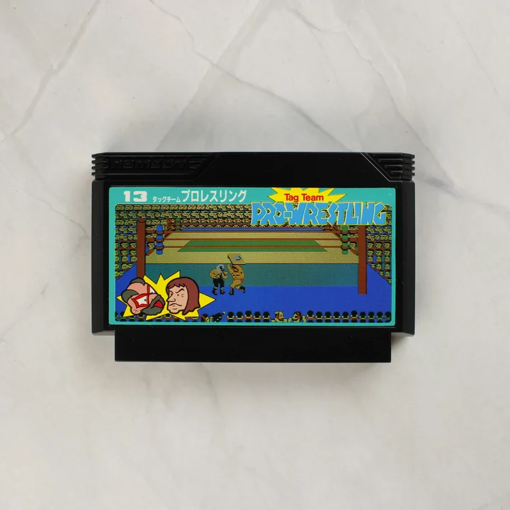 Tag Team Pro-Wrestling Famicom cartridge elölnézete