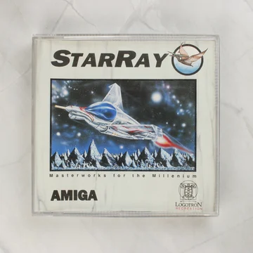 StarRay Amiga videójáték elülső borítója műanyag tokban