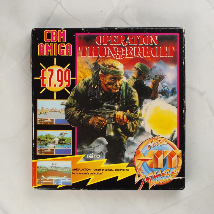 Operation Thunderbolt Amiga játék dobozának előlapja