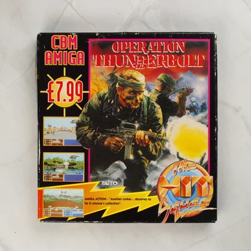 Operation Thunderbolt Amiga játék dobozának előlapja