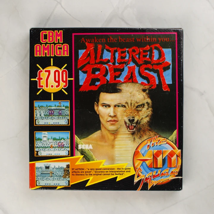 Altered Beast Amiga doboz Altered Beast Amiga játék dobozának előlapja