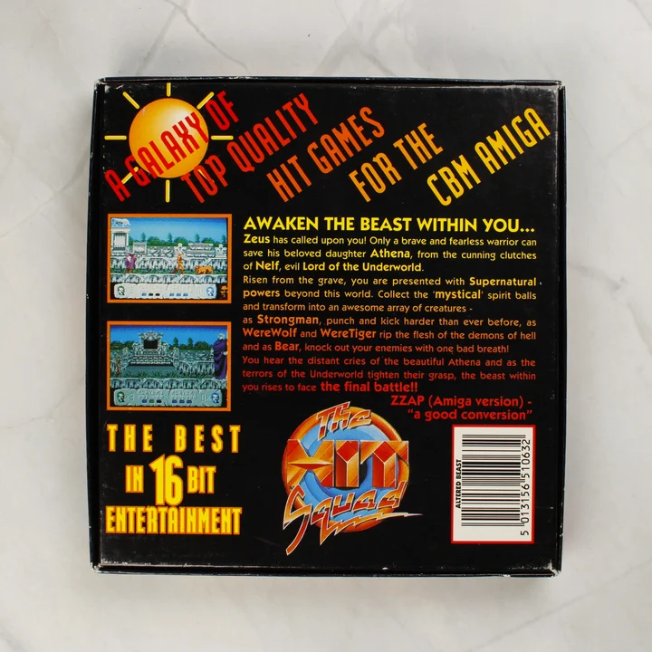 Altered Beast Amiga hátlap Altered Beast Amiga játék dobozának hátoldala