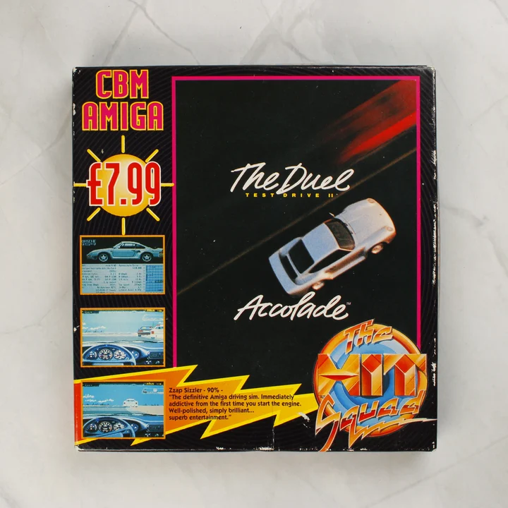 The Duel: Test Drive II Amiga játék dobozának eleje