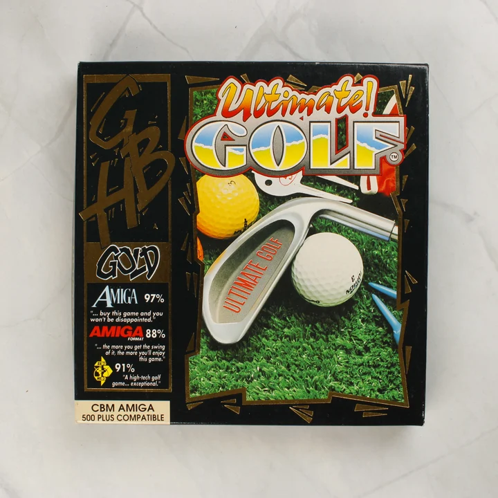 Ultimate Golf Amiga játék dobozának eleje