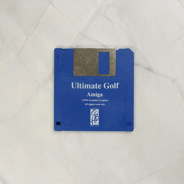 Ultimate Golf kék floppy lemez Amiga platformra