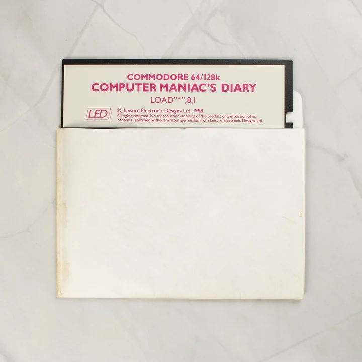Computer Maniacs 1989 Diary 5,25 colos floppy lemez