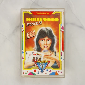 Hollywood Poker Commodore 64 videójáték tok elölnézete
