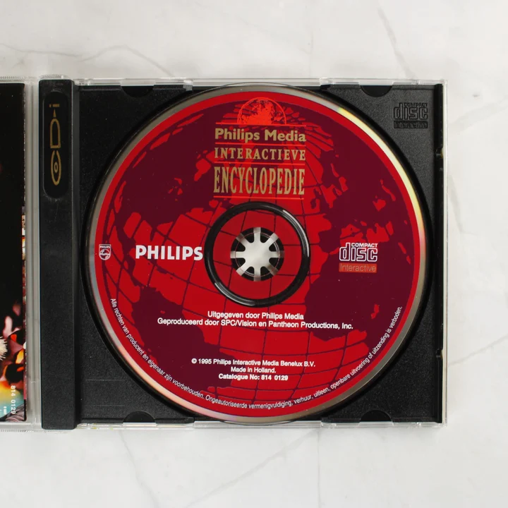 Philips Media Interactieve Encyclopedie CD-i lemez a tokban