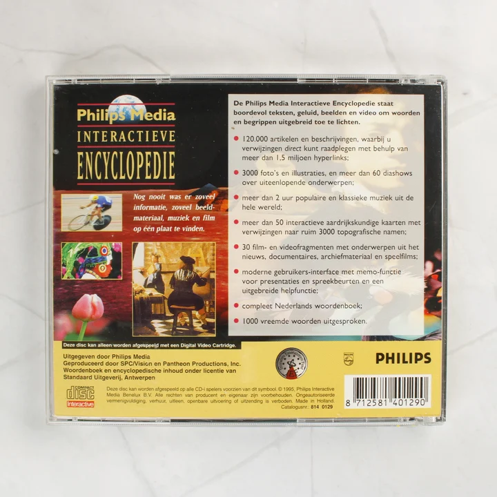 Philips Media Interactieve Encyclopedie CD-i szoftver hátlapja