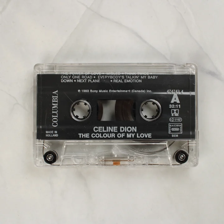 Celine Dion The Colour of My Love átlátszó magnókazetta