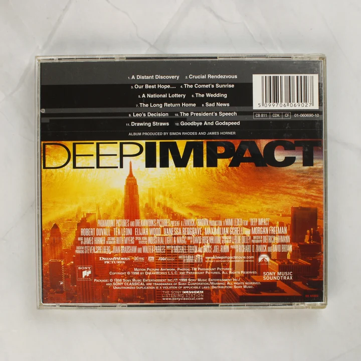 Deep Impact filmzene CD hátlapja