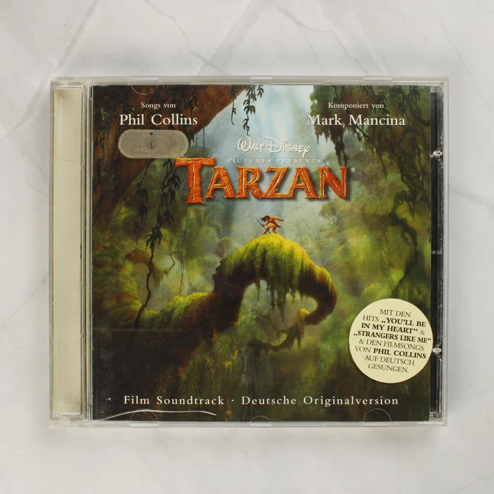 A Tarzan német nyelvű filmzene CD előlapja normál műanyag tokban.