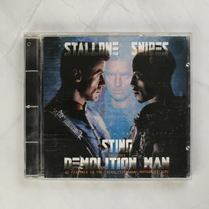 Sting Demolition Man CD előlapja Stallone és Snipes képével