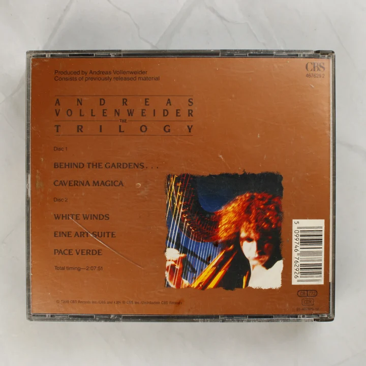 Andreas Vollenweider The Trilogy CD hátlapja