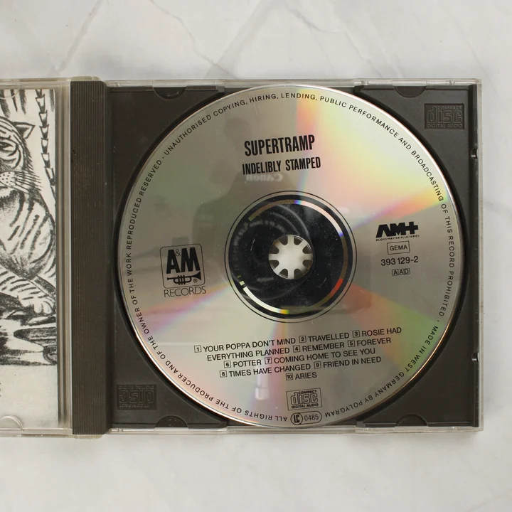 Supertramp Indelibly Stamped CD lemez a tokban