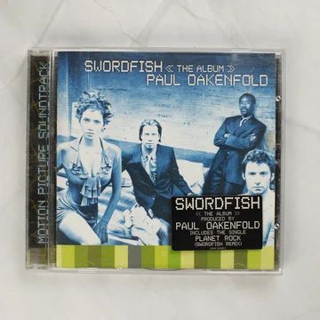 Swordfish filmzenei CD előlapja Paul Oakenfold nevével