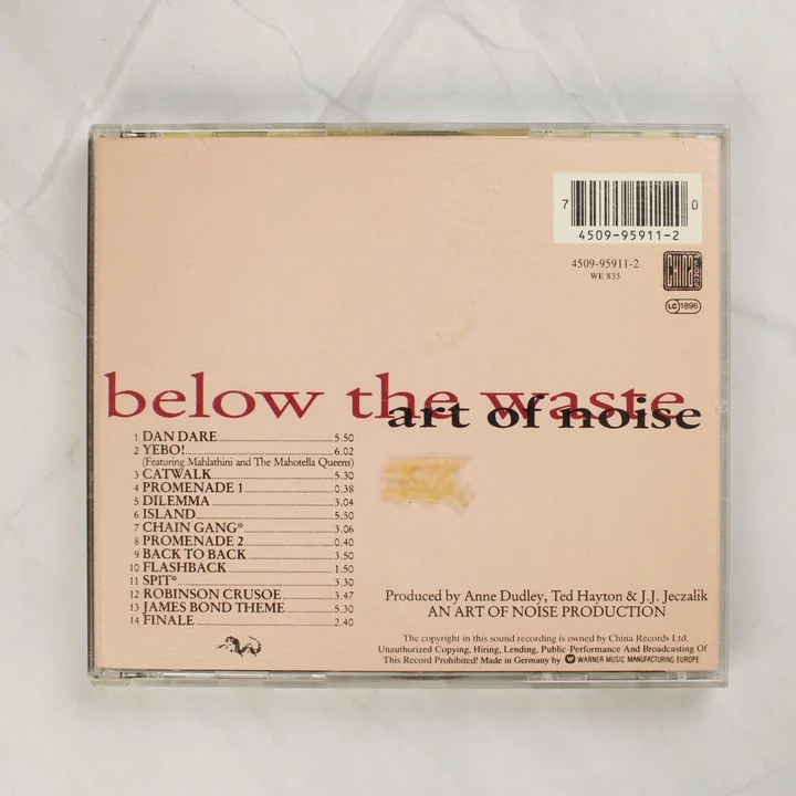 Art of Noise Below the Waste CD hátlapja
