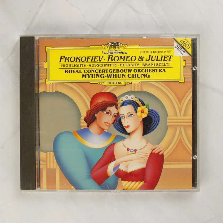 Prokofiev Romeo és Júlia CD előlap Prokofiev Romeo és Júlia CD előlapja illusztrációval