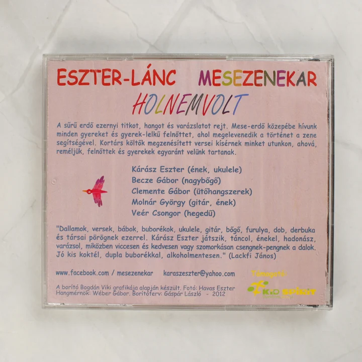 Eszter-lánc Mesezenekar Holnemvolt CD hátlapja