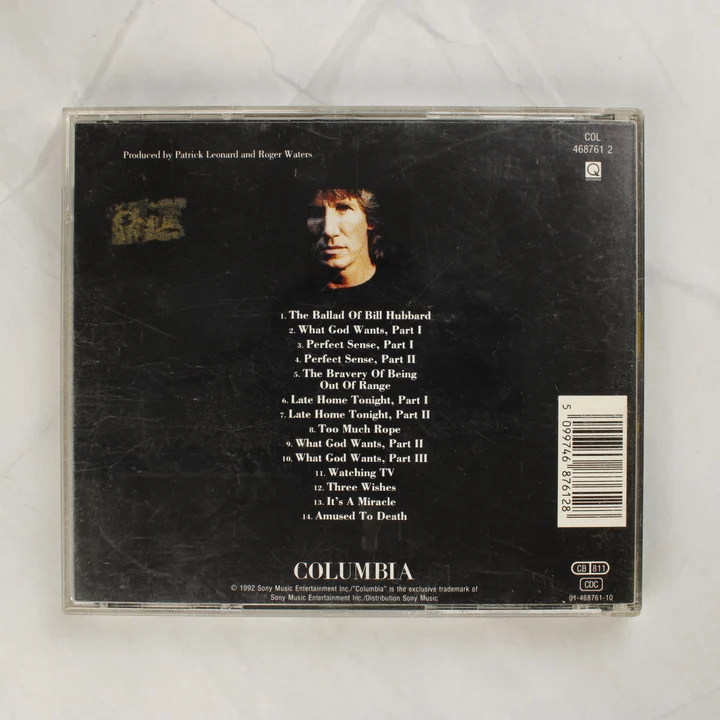 Roger Waters Amused to Death CD hátsó borítója