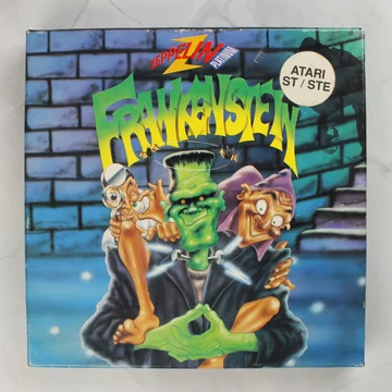 A Frankenstein videójáték dobozának eleje Atari ST felirattal