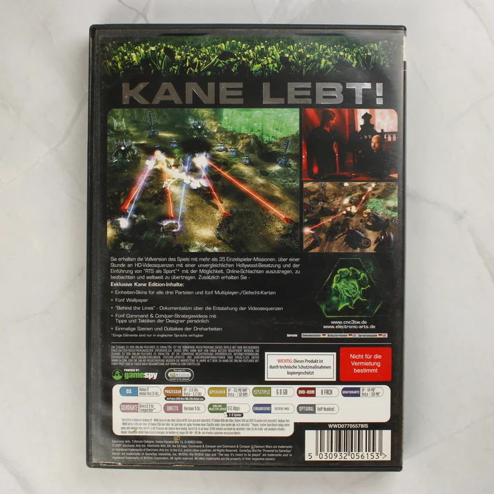 Command & Conquer 3 Tiberium Wars Kane Edition PC játék hátoldala