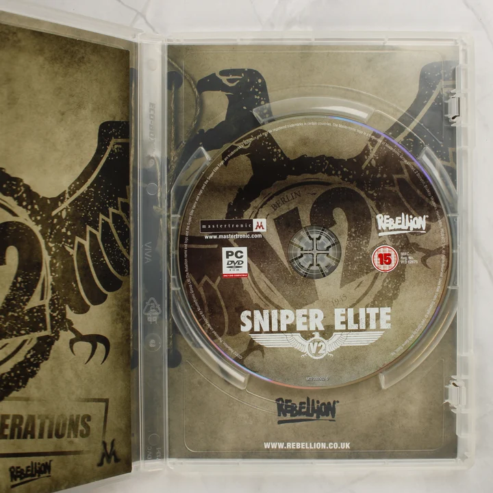 Sniper Elite V2 nyitott tok és lemez