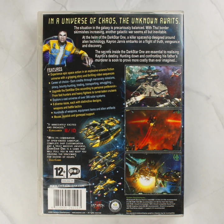 DarkStar One Collector's Edition PC játék hátoldala