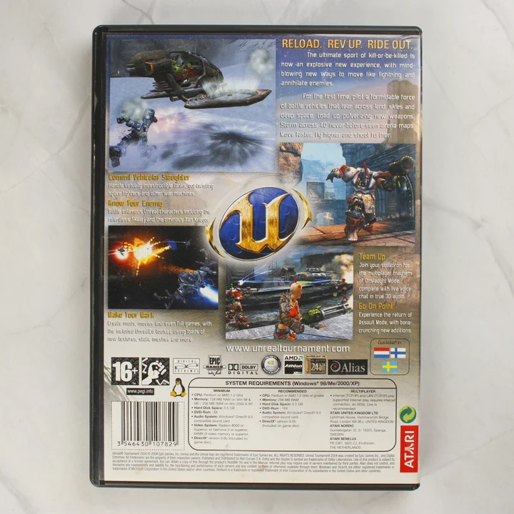 Unreal Tournament 2004 PC játék hátlapja