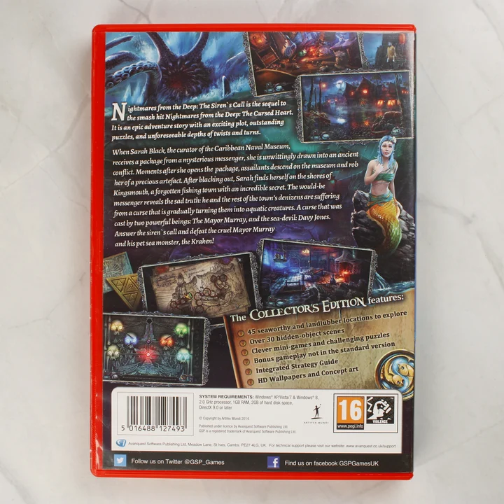 Nightmares from the Deep: The Siren's Call PC játék hátoldala