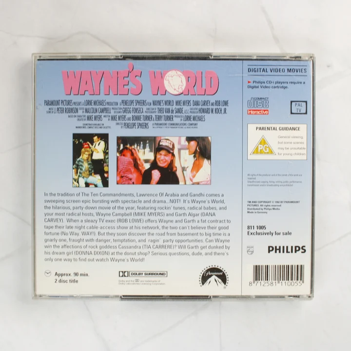 Wayne's World CD-i film hátsó borítója
