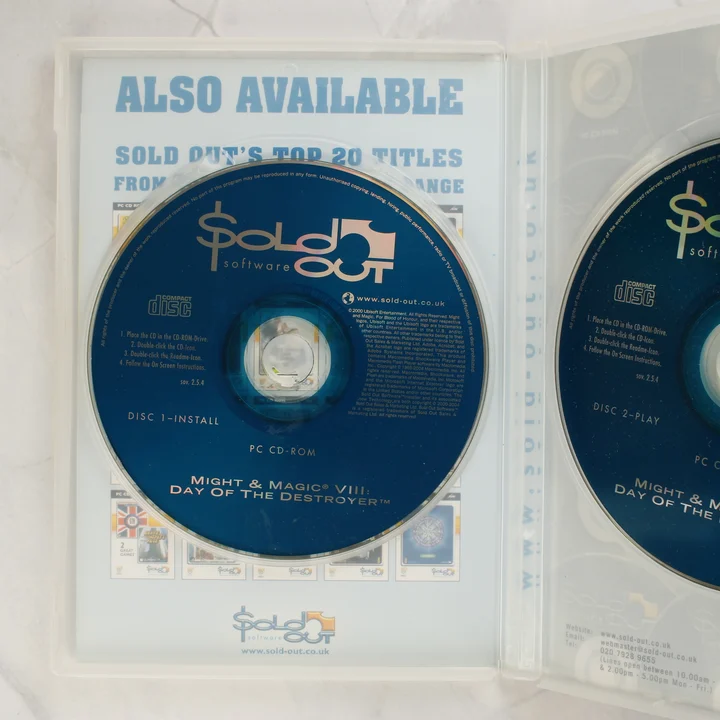 Might and Magic VIII PC Disc 1 Might and Magic VIII Day of the Destroyer telepítőlemez a tokban