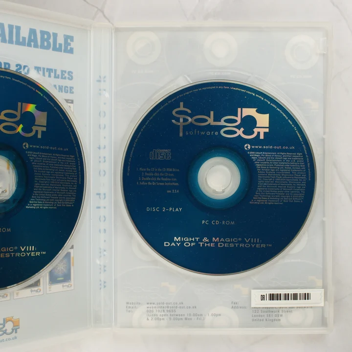 Might and Magic VIII PC Disc 2 Might and Magic VIII Day of the Destroyer játéklemez a tokban