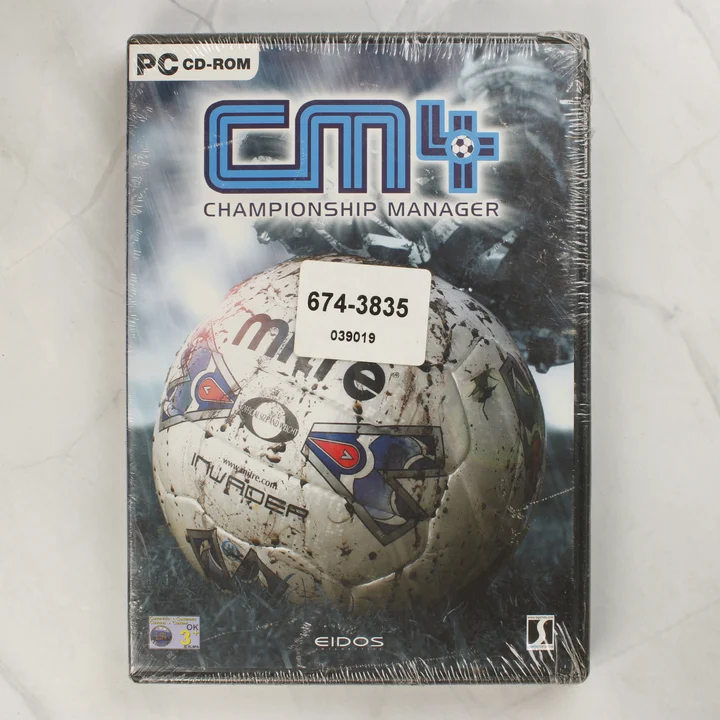 Championship Manager 4 PC játék előlapja gyári fóliában