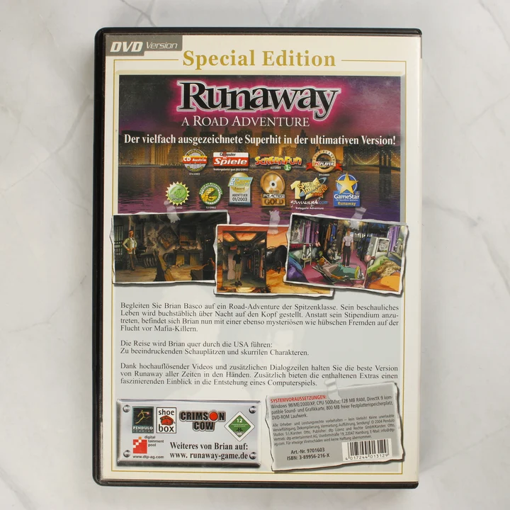 Runaway: A Road Adventure Special Edition PC játék hátlapja