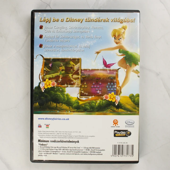 A Disney Csingiling kalandja PC játék hátoldala a rendszerkövetelményekkel