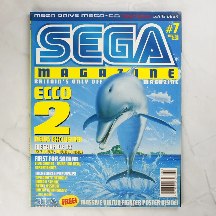 Sega Magazine 7. szám borító A Sega Magazine 7. számának borítója egy delfinnel